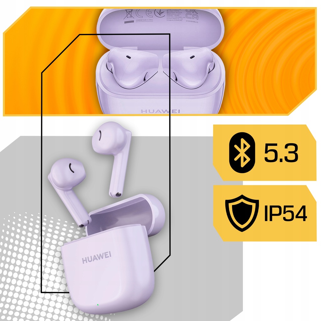 SŁUCHAWKI BEZPRZEWODOWE Huawei FreeBuds SE 2 DOUSZNE Bluetooth 5.3 FIOLET EAN (GTIN) 9331589975795